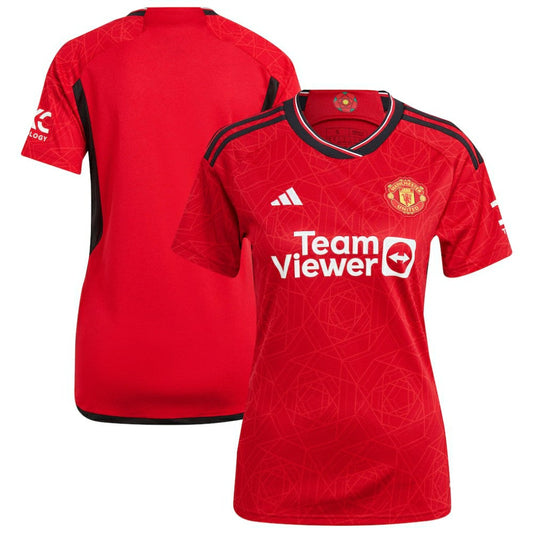 Manchester United Women's 2023/24 Home Replica Jersey Discount - Red
