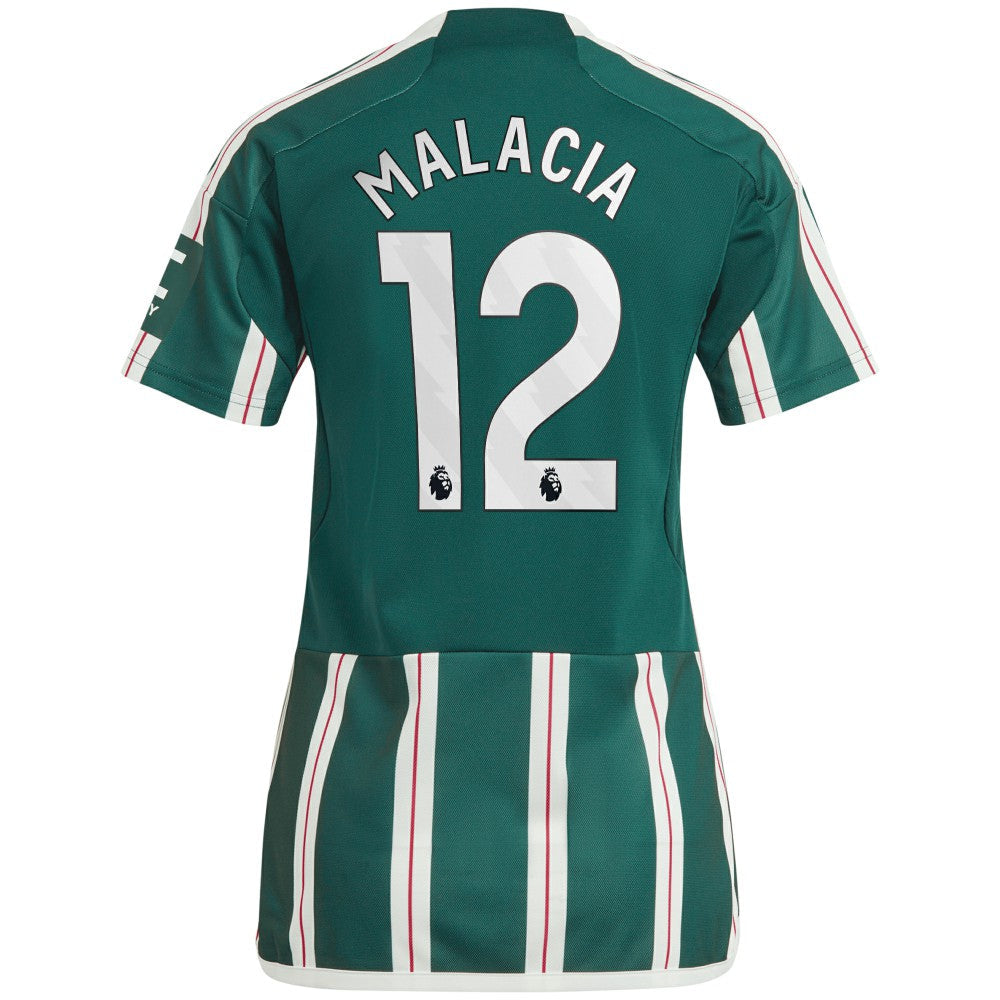 Tyrell Malacia Manchester United Women's 2023/24 Away Replica Player Jersey Discount - Green