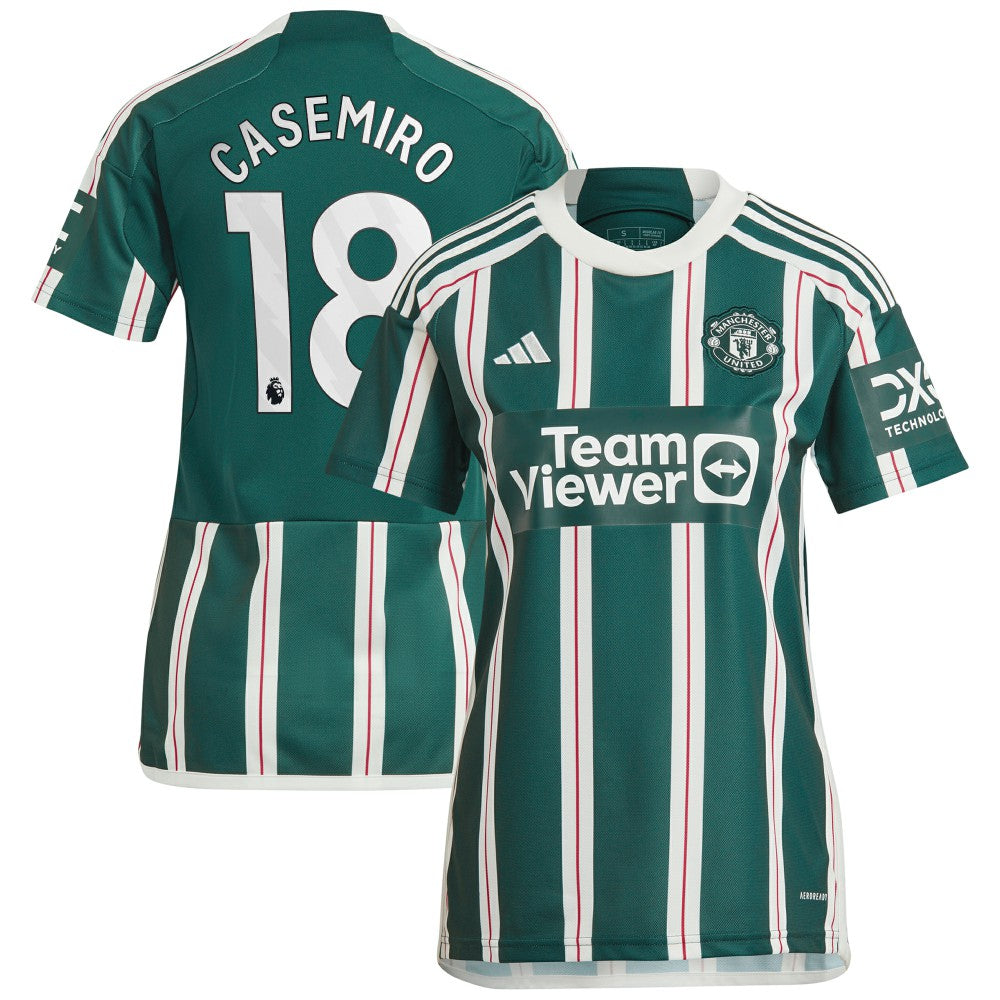Casemiro Manchester United Women's 2023/24 Away Replica Player Jersey Discount - Green