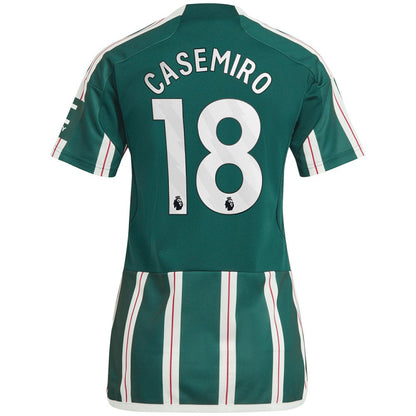 Casemiro Manchester United Women's 2023/24 Away Replica Player Jersey Discount - Green