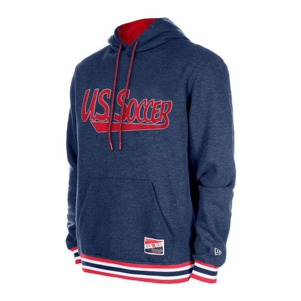 USMNT 5th & Ocean by New Era Throwback Fleece Pullover Hoodie for sale - Navy
