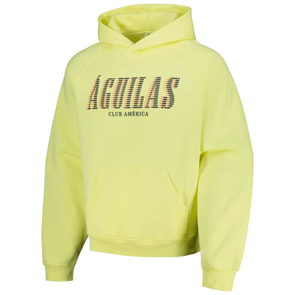 Club America Team Oversized Raglan Pullover Hoodie Discount - Yellow