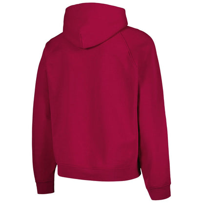 Barcelona Team Oversized Raglan Pullover Hoodie on sale - Red