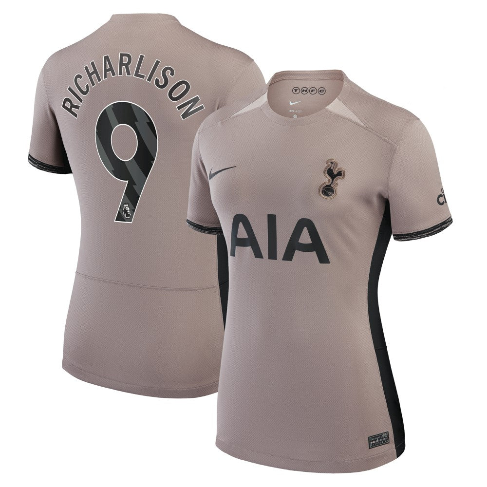 Richarlison Tottenham Hotspur Women's 2023/24 Third Stadium Replica Player Jersey – Tan