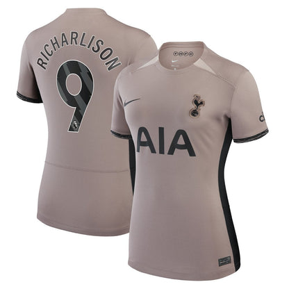 Richarlison Tottenham Hotspur Women's 2023/24 Third Stadium Replica Player Jersey – Tan