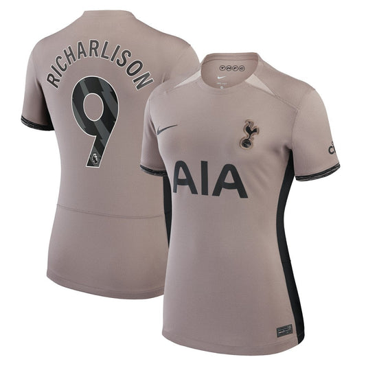 Richarlison Tottenham Hotspur Women's 2023/24 Third Stadium Replica Player Jersey – Tan
