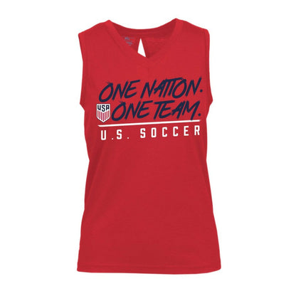USMNT Levelwear Women's Paisley Chase V-Neck Tank Top for sale - Red