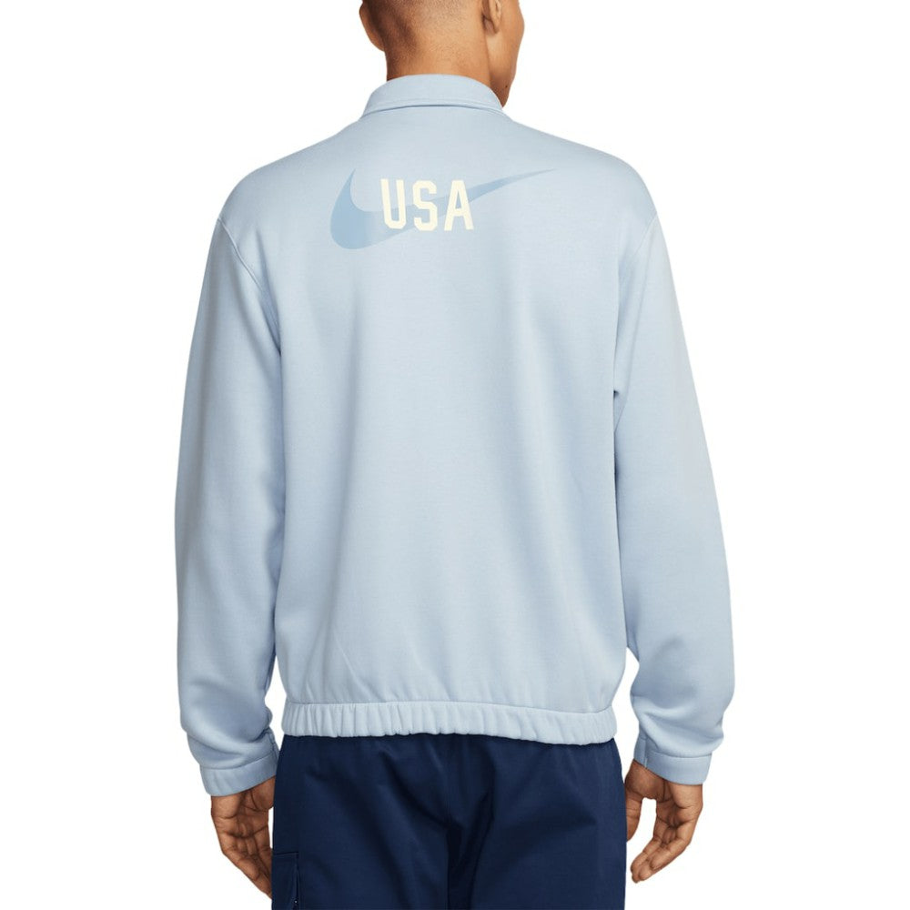USMNT Club Fleece Harrington Full-Zip Jacket for sale - Light Blue