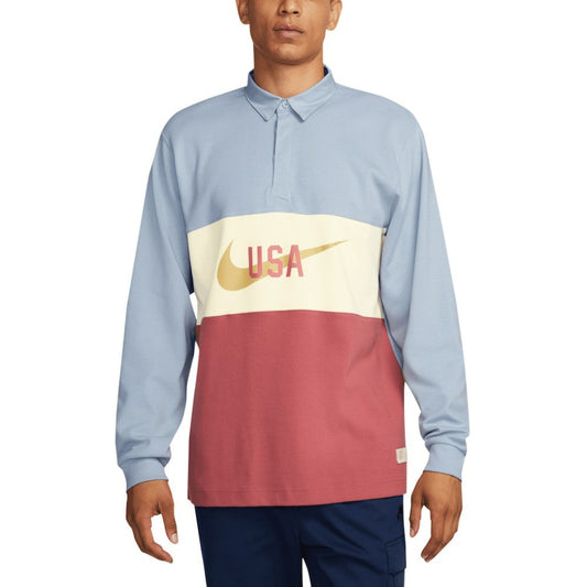USMNT Rugby Long Sleeve Top for sale - Light Blue