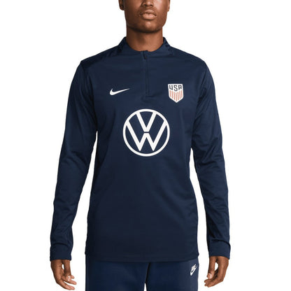 USMNT 2024 Strike Drill Performance Quarter-Zip Pullover Top for sale - Navy