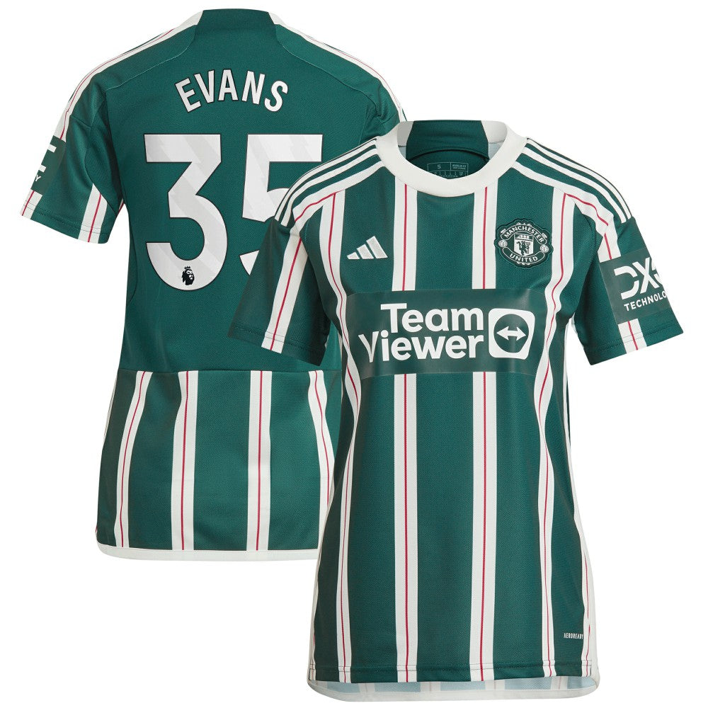 Jonny Evans Manchester United Women's 2023/24 Away Replica Player Jersey – Green