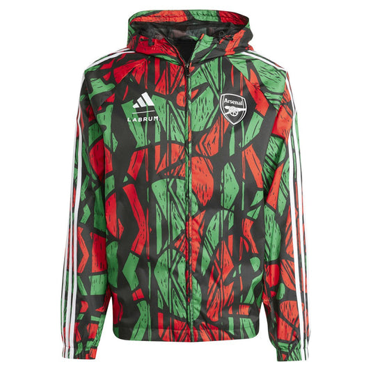 Arsenal x Labrum London 2024/25 Seasonal Full-Zip Hoodie Windbreaker on sale - Black