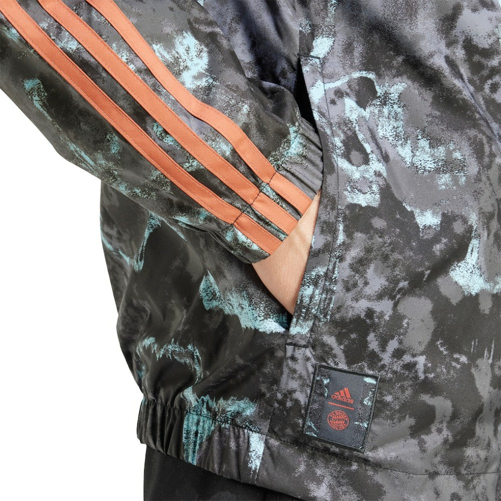 Bayern Munich Raglan Hoodie Windbreaker Full-Zip Jacket on sale - Camo