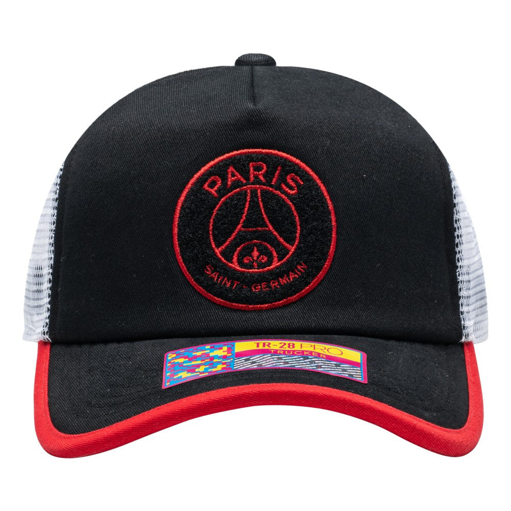 Paris Saint-Germain Unisex Strike One8th Trucker Adjustable Hat  on sale - Black