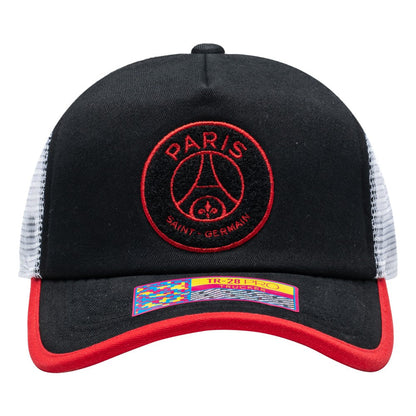 Paris Saint-Germain Unisex Strike One8th Trucker Adjustable Hat  on sale - Black