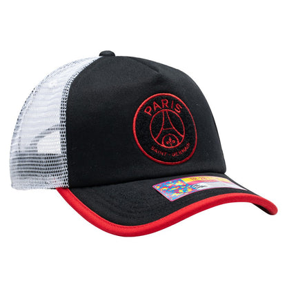 Paris Saint-Germain Unisex Strike One8th Trucker Adjustable Hat  on sale - Black
