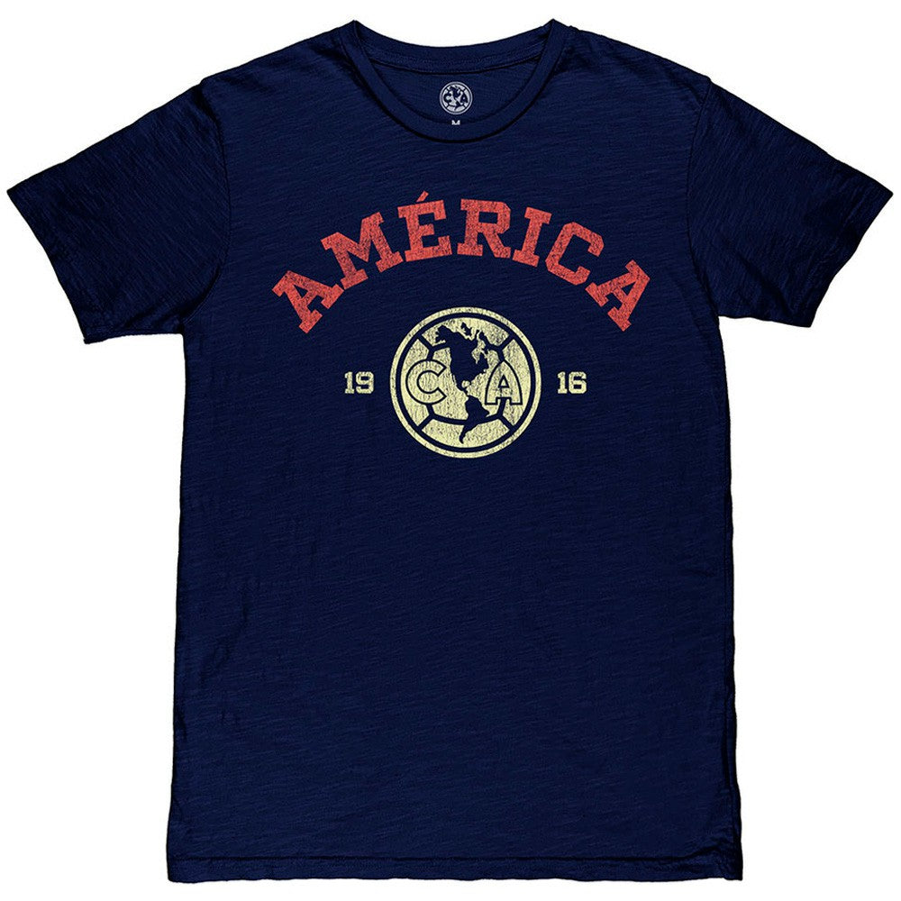 Club America 1863FC Established Slub T-Shirt Discount - Navy