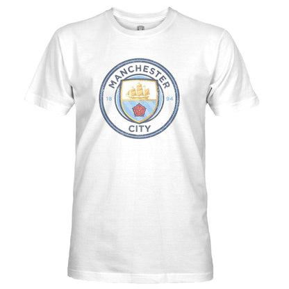 Manchester City 1863FC Color Crest Slub T-Shirt Discount - White
