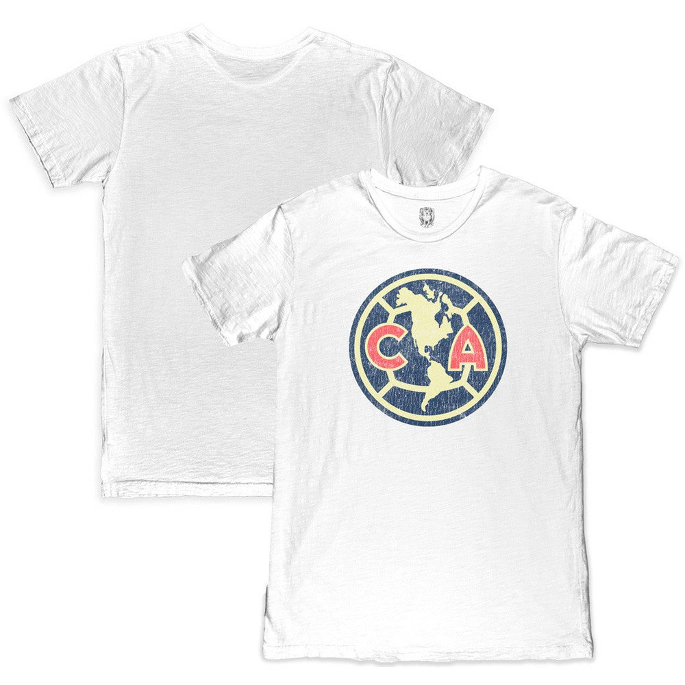 Club America 1863FC Color Crest Slub T-Shirt Discount - White