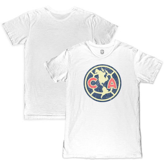 Club America 1863FC Color Crest Slub T-Shirt Discount - White