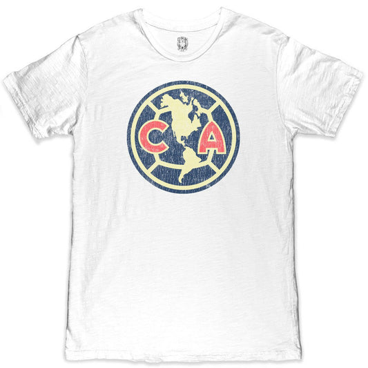 Club America 1863FC Color Crest Slub T-Shirt Discount - White