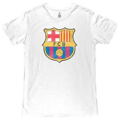 Barcelona 1863FC Color Crest Slub T-Shirt on sale - White