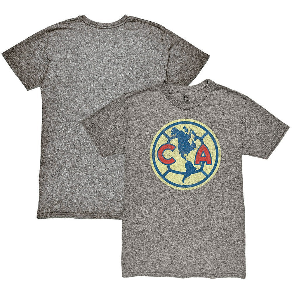 Club America 1863FC Color Crest Twisted Tri-Blend Slub T-Shirt Discount - Heather Gray
