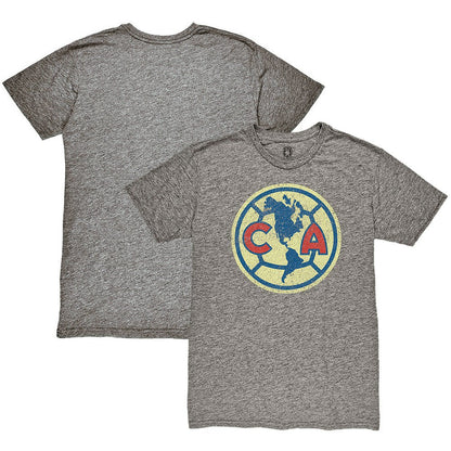 Club America 1863FC Color Crest Twisted Tri-Blend Slub T-Shirt Discount - Heather Gray