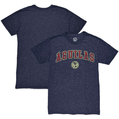 Club America 1863FC Wordmark Twisted Tri-Blend Slub T-Shirt Discount - Heather Navy