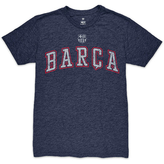Barcelona 1863FC Wordmark Twisted Tri-Blend Slub T-Shirt on sale - Heather Navy
