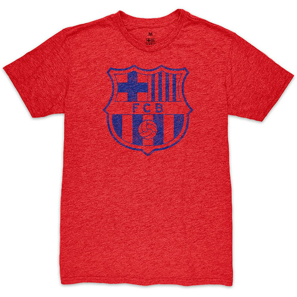 Barcelona 1863FC Mono Crest Twisted Tri-Blend Slub T-Shirt on sale - Red
