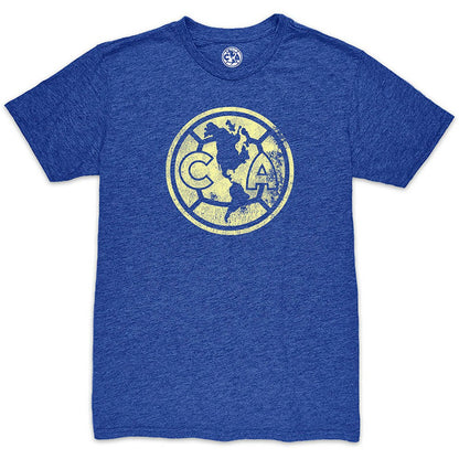 Club America 1863FC Mono Crest Twisted Tri-Blend Slub T-Shirt Discount - Heather Royal