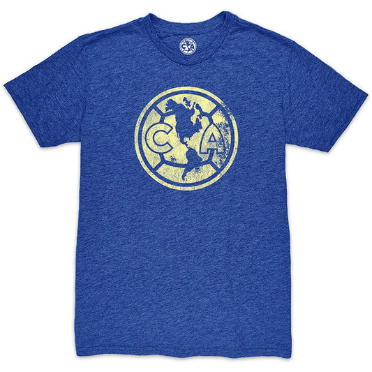 Club America 1863FC Mono Crest Twisted Tri-Blend Slub T-Shirt Discount - Heather Royal