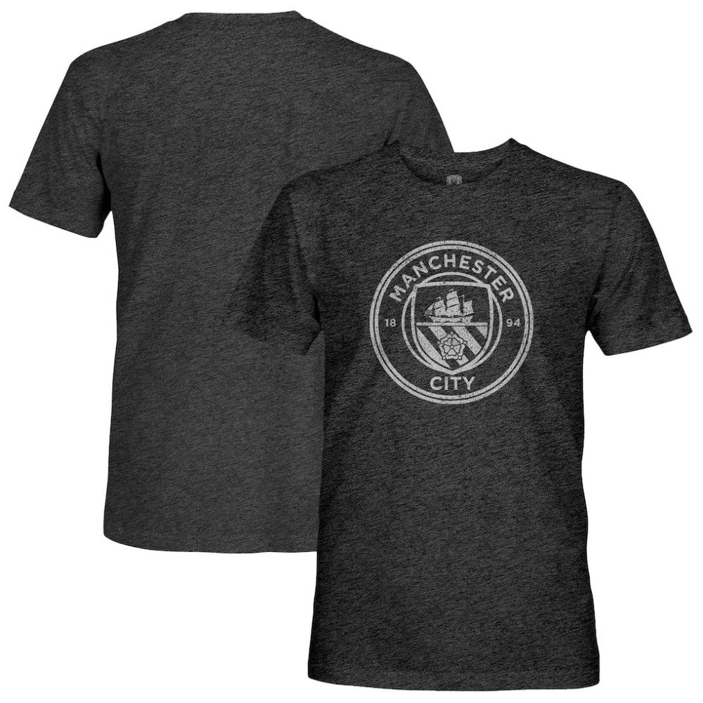Manchester City 1863FC Mono Crest Twisted Tri-Blend Slub T-Shirt Discount - Heather Black