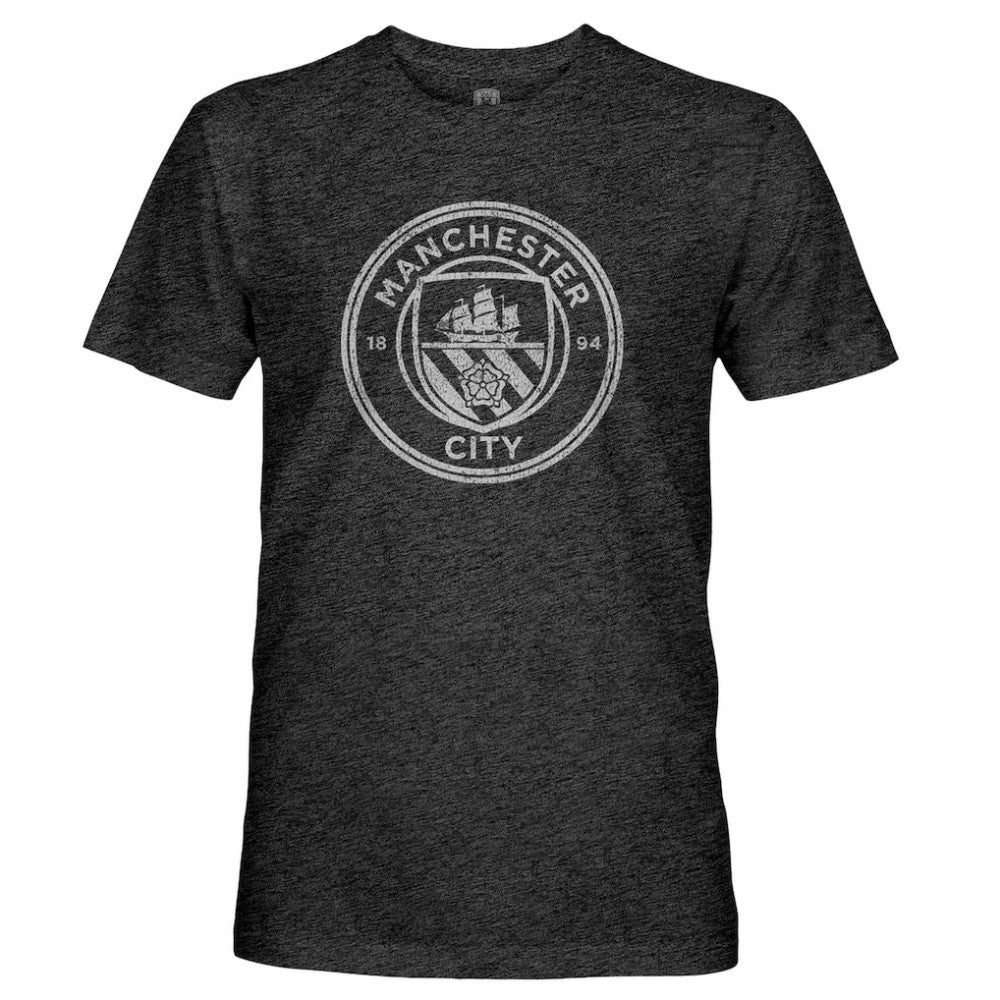 Manchester City 1863FC Mono Crest Twisted Tri-Blend Slub T-Shirt Discount - Heather Black