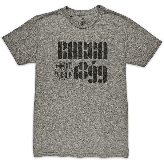 Barcelona 1863FC Retro Vibes Twisted Tri-Blend Slub T-Shirt on sale - Heather Gray