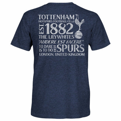 Tottenham Hotspur 1863FC Front Back Text Twisted Tri-Blend Slub T-Shirt Sale - Heather Navy