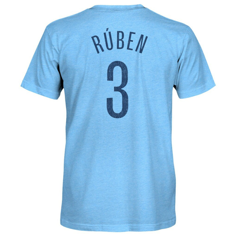 Rúben Dias Manchester City 1863FC Player Name & Number Twisted Tri-Blend Slub T-Shirt Discount - Sky Blue