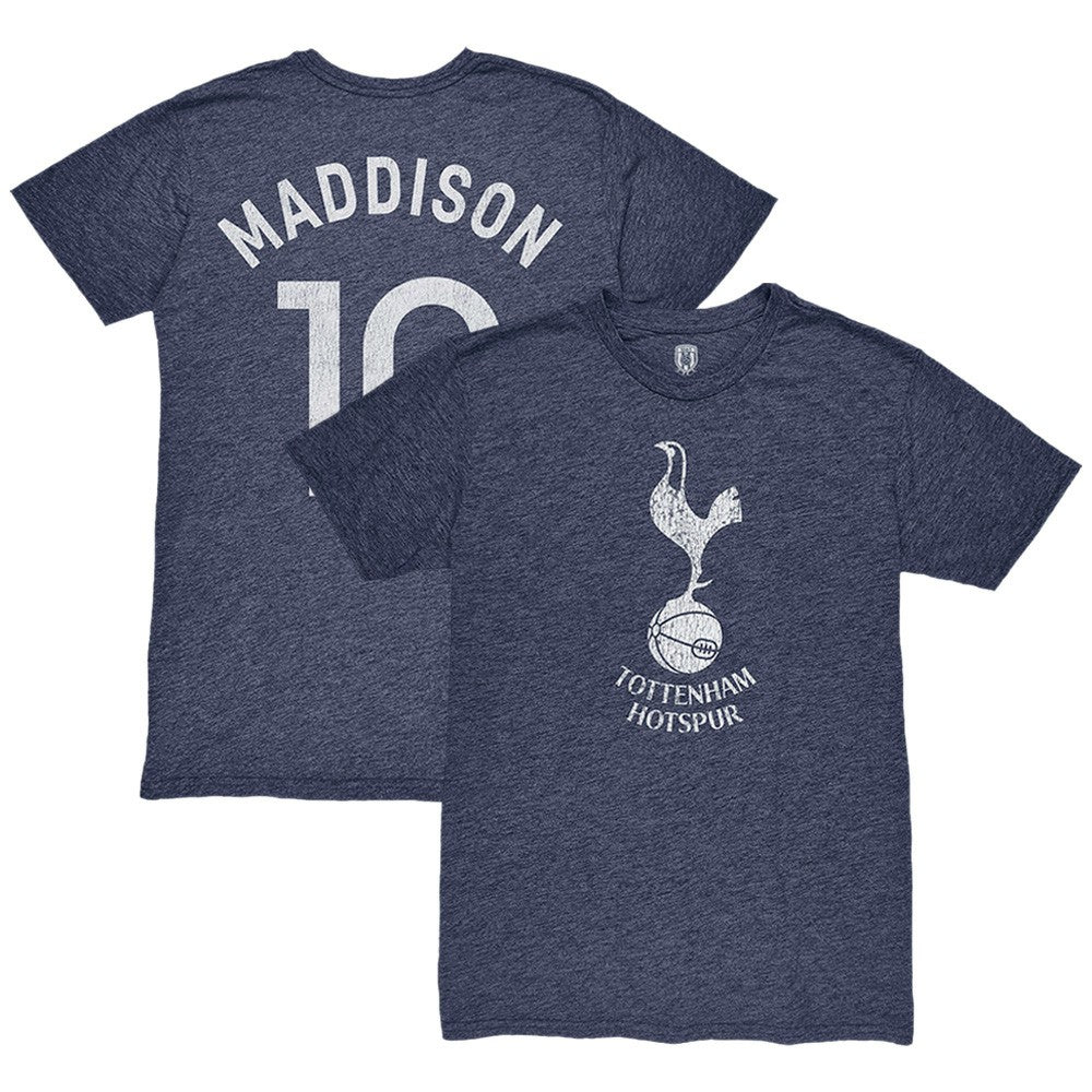 James Maddison Tottenham Hotspur 1863FC Player Name & Number Twisted Tri-Blend Slub T-Shirt Sale - Heather Navy