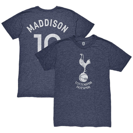 James Maddison Tottenham Hotspur 1863FC Player Name & Number Twisted Tri-Blend Slub T-Shirt Sale - Heather Navy