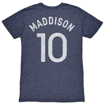 James Maddison Tottenham Hotspur 1863FC Player Name & Number Twisted Tri-Blend Slub T-Shirt Sale - Heather Navy