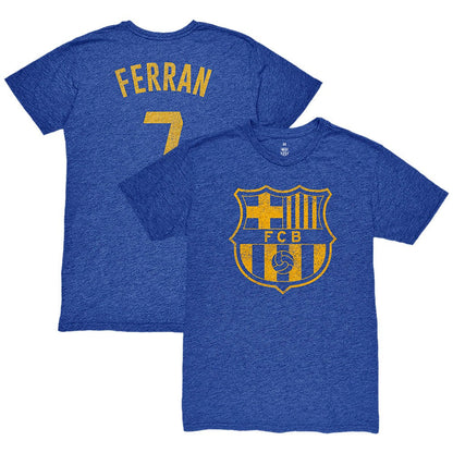 Ferran Torres Barcelona 1863FC Player Name & Number Twisted Tri-Blend Slub T-Shirt on sale - Heather Royal