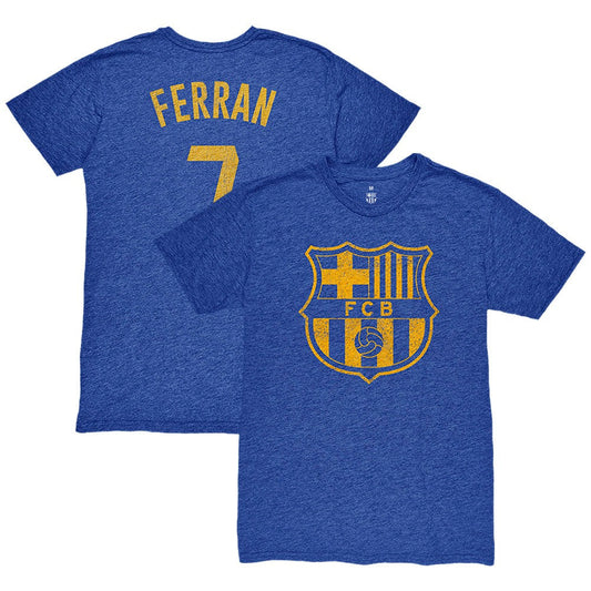 Ferran Torres Barcelona 1863FC Player Name & Number Twisted Tri-Blend Slub T-Shirt on sale - Heather Royal