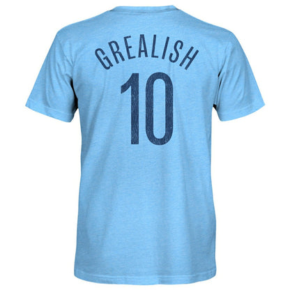 Jack Grealish Manchester City 1863FC Player Name & Number Twisted Tri-Blend Slub T-Shirt Discount - Sky Blue