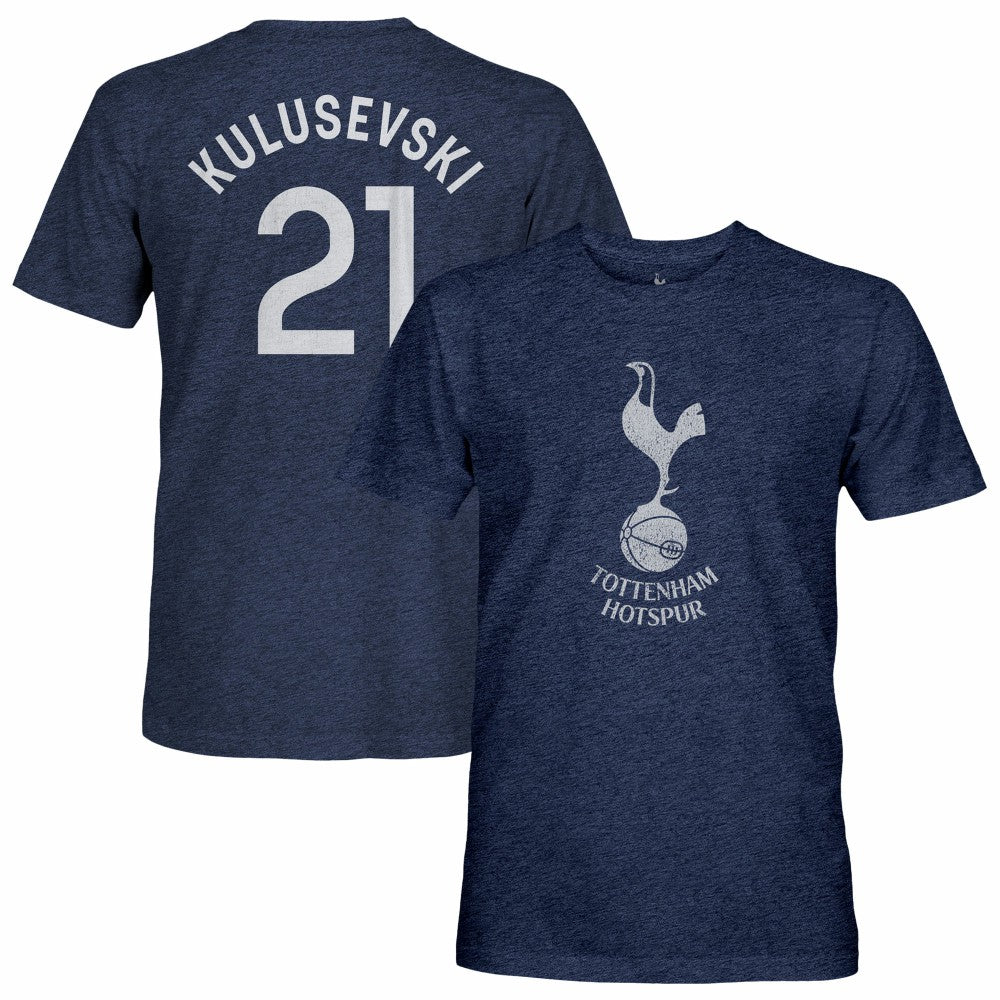 Dejan Kulusevski Tottenham Hotspur 1863FC Player Name & Number Twisted Tri-Blend Slub T-Shirt Sale - Heather Navy