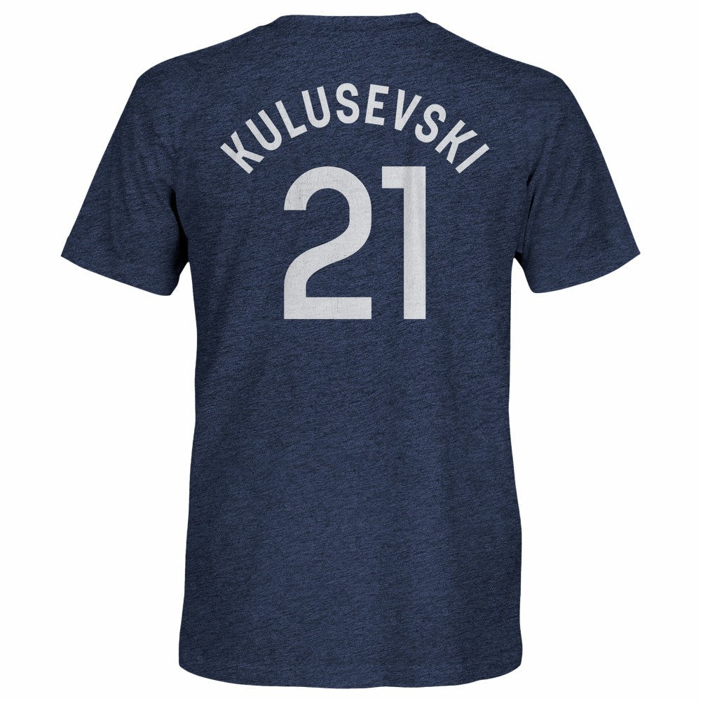 Dejan Kulusevski Tottenham Hotspur 1863FC Player Name & Number Twisted Tri-Blend Slub T-Shirt Sale - Heather Navy