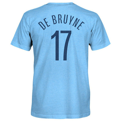Kevin De Bruyne Manchester City 1863FC Player Name & Number Twisted Tri-Blend Slub T-Shirt Discount - Sky Blue