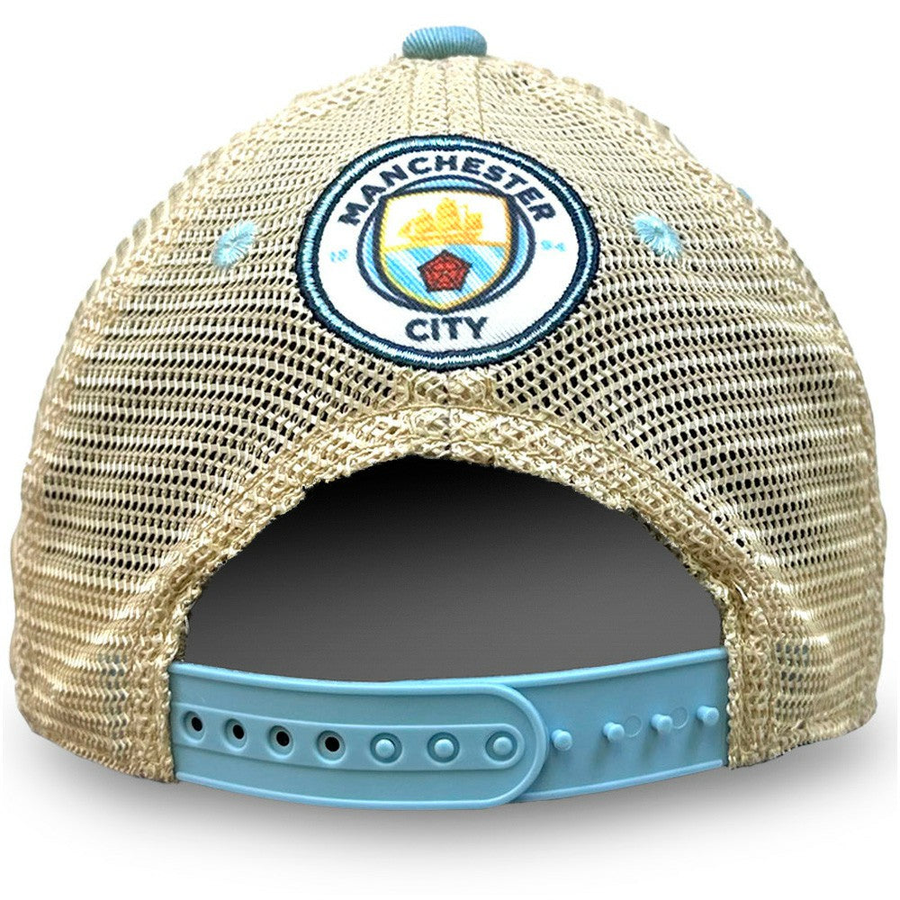 Manchester City 1863FC Washed Trucker Adjustable Hat Discount - Sky Blue