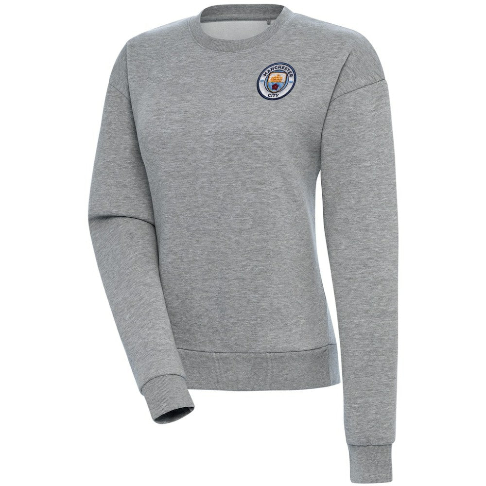 Manchester City Women's Takeover Crewneck Pullover Sweatshirt Discount - Heather Gray