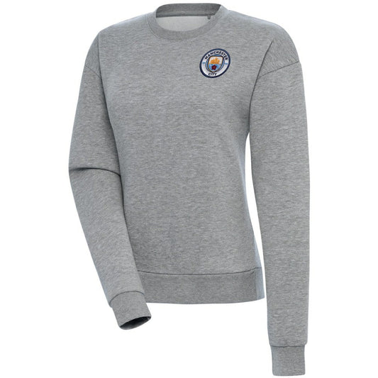 Manchester City Women's Takeover Crewneck Pullover Sweatshirt Discount - Heather Gray